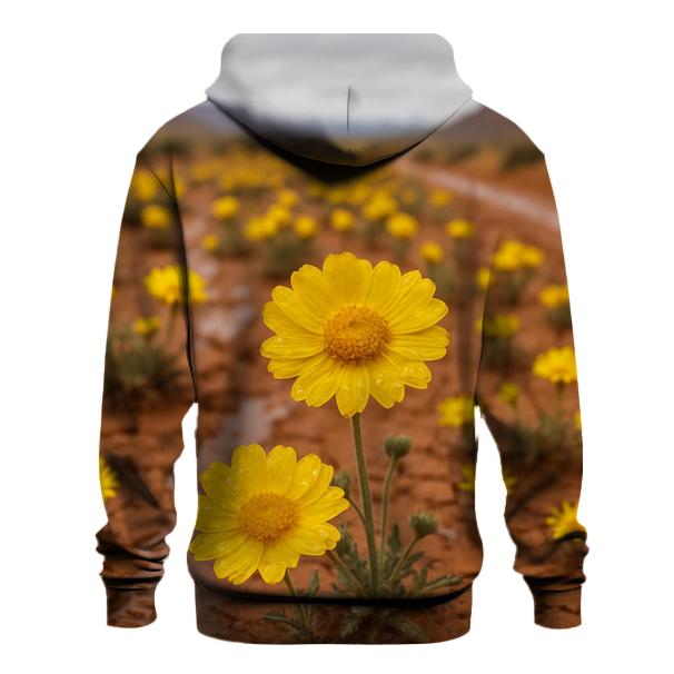 Desert Marigolds After Rare Rain pullover hoodies