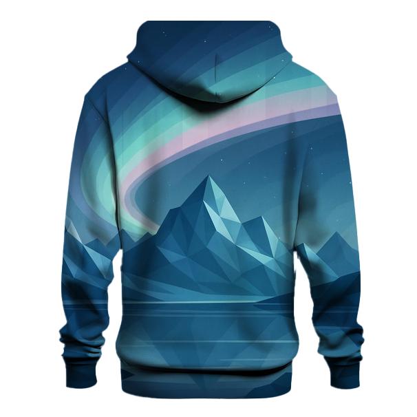 Aurora Over Polygon Peaks custom hoodies