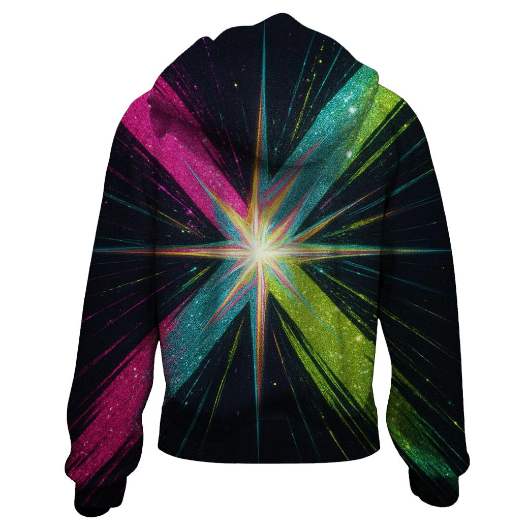 Neon Nova Mirage zip-up hoodies