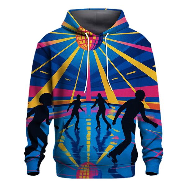 Disco Roller Rink Night embroidered hoodies