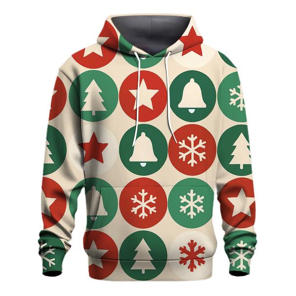 Evergreen Ornament Mosaic embroidered hoodies