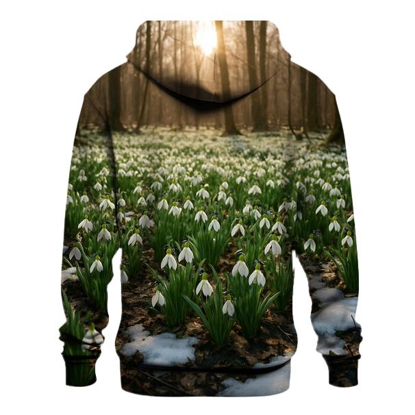 Snowdrop Carpet Beneath Thawing Forest custom hoodies