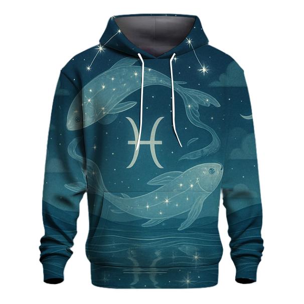 Pisces Tidal Dream Constellation printed hoodies