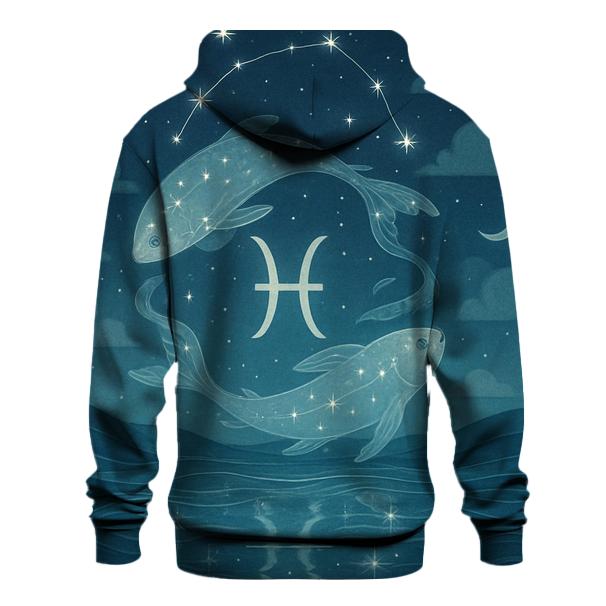 Pisces Tidal Dream Constellation printed hoodies