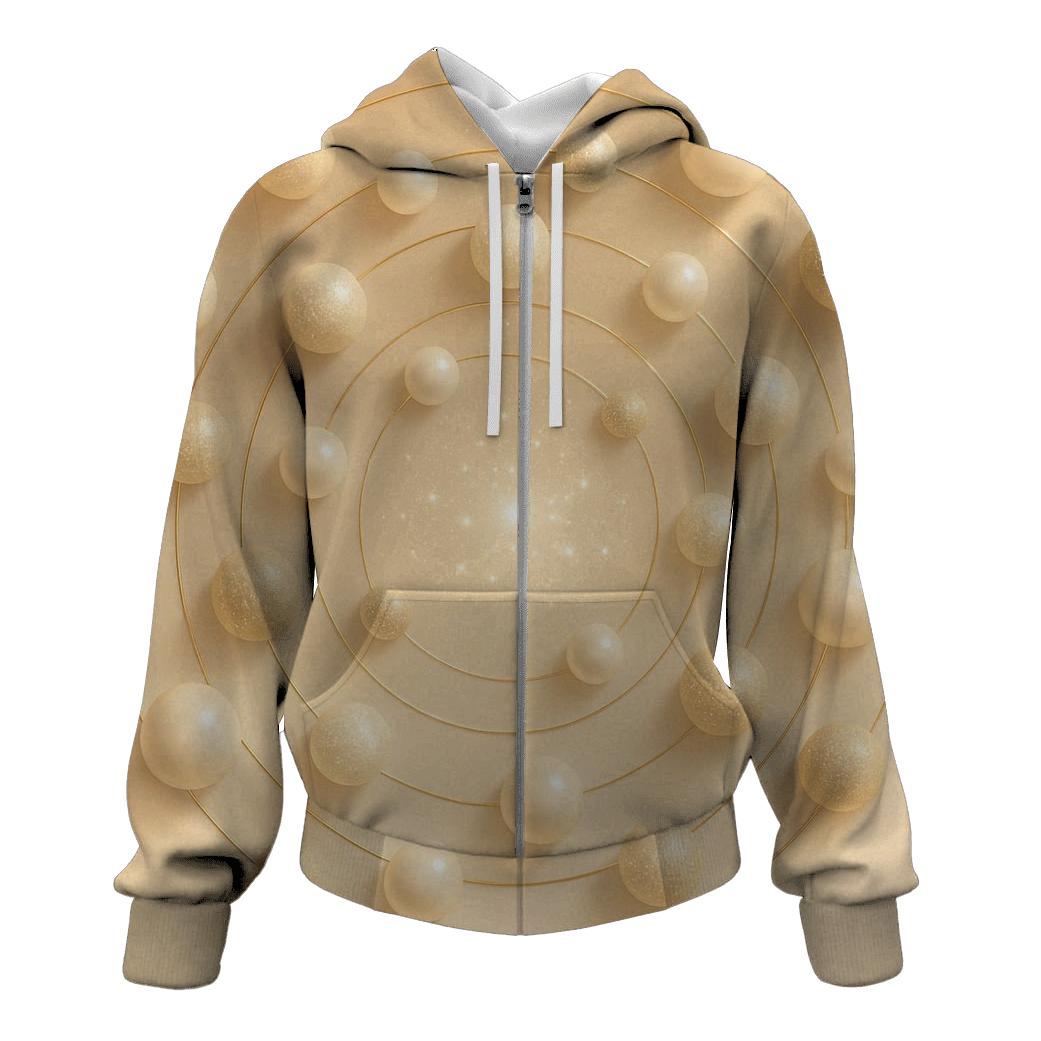 Champagne Orbit Halo premium hoodies