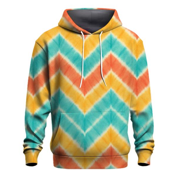 Sunset Chevron Accordion Waves custom hoodies