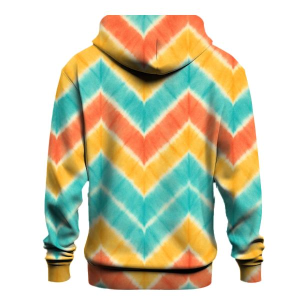 Sunset Chevron Accordion Waves custom hoodies
