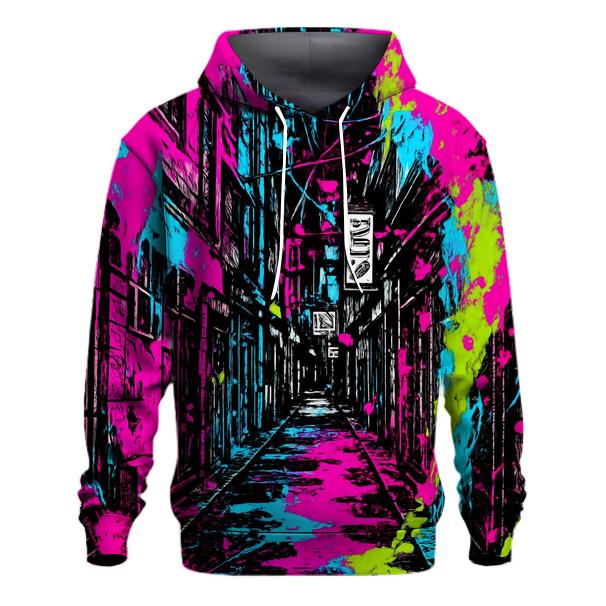 Neon Alley Ink Splash zip-up hoodies