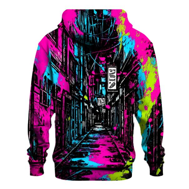 Neon Alley Ink Splash zip-up hoodies