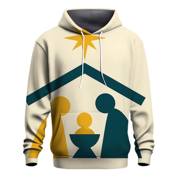 Minimal Nativity Silhouettes graphic hoodies