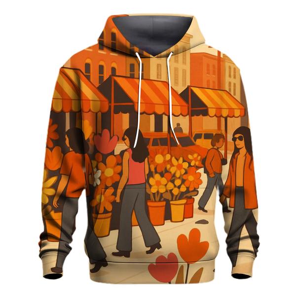 Funky Flower Market Stroll custom hoodies