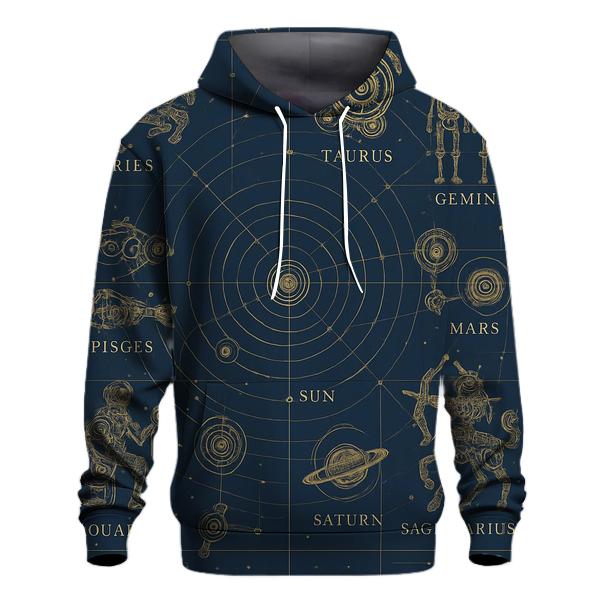 Celestial Blueprint Atlas lightweight hoodies