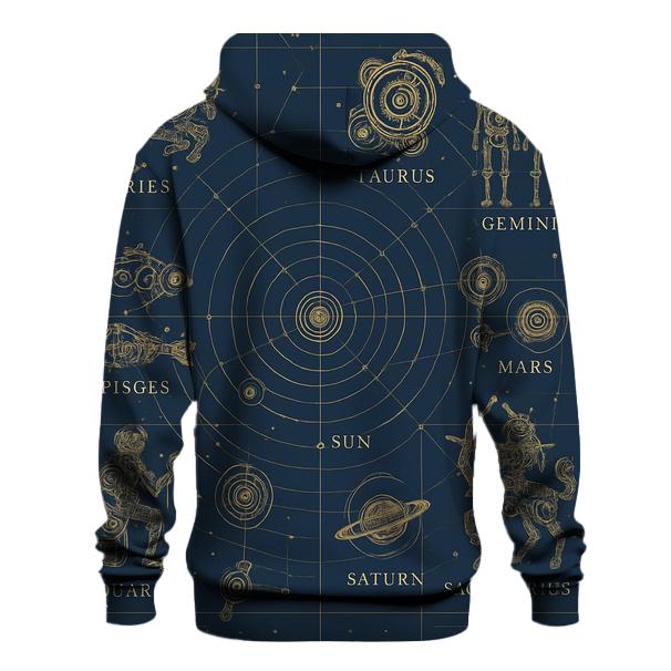 Celestial Blueprint Atlas lightweight hoodies