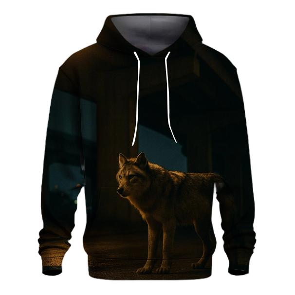 Urban Fringe Wolf Under Highway Overpass hoodies fashion