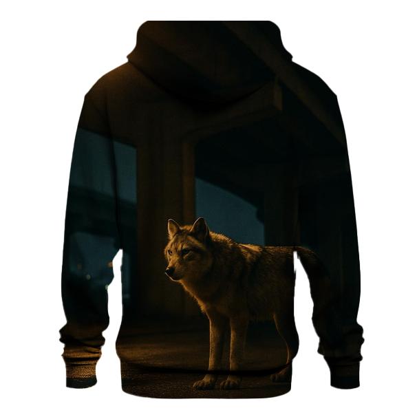 Urban Fringe Wolf Under Highway Overpass hoodies fashion