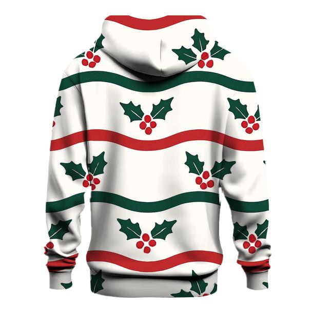 Holly Garland Wave Pattern printed hoodies