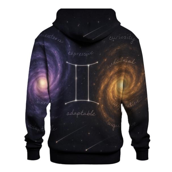 Gemini Dual Galaxy Mirror printed hoodies