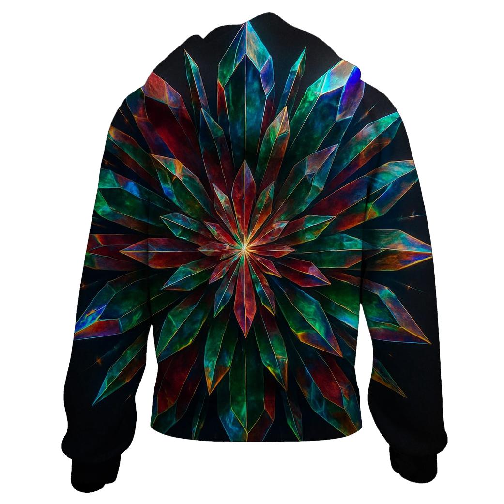 Prismatic Crystal Bloom hoodie styles