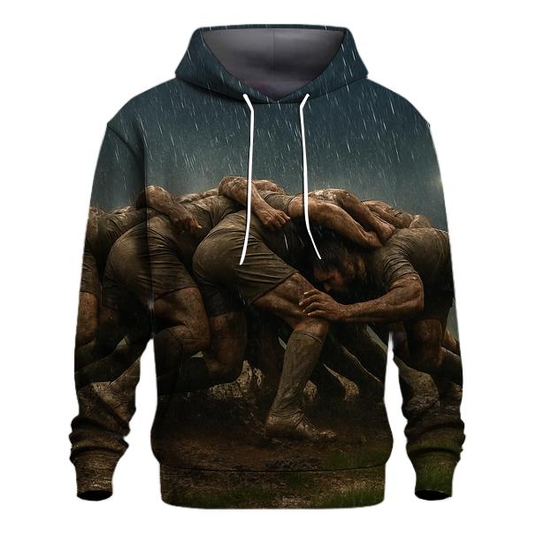 Rain Soaked Rugby Scramble heavyweight hoodies