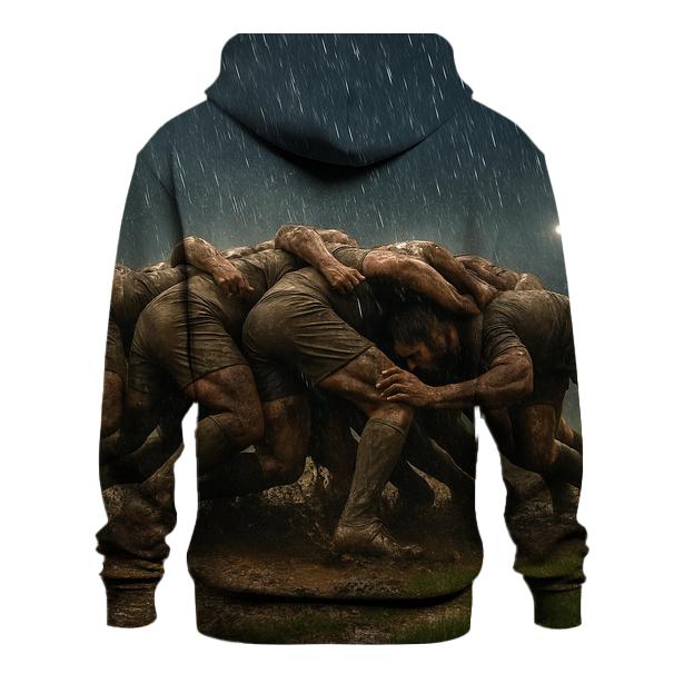 Rain Soaked Rugby Scramble heavyweight hoodies