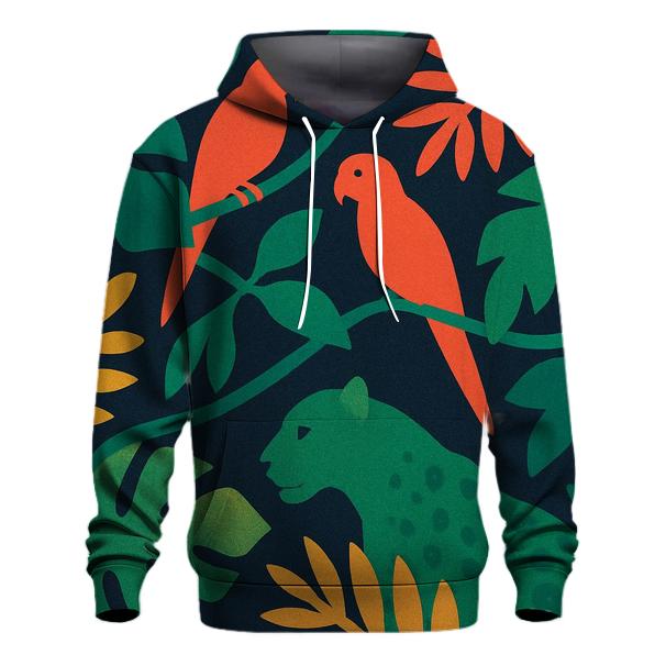 Chromatic Jungle Silhouettes printed hoodies