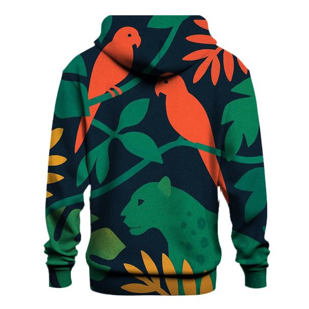 Chromatic Jungle Silhouettes printed hoodies