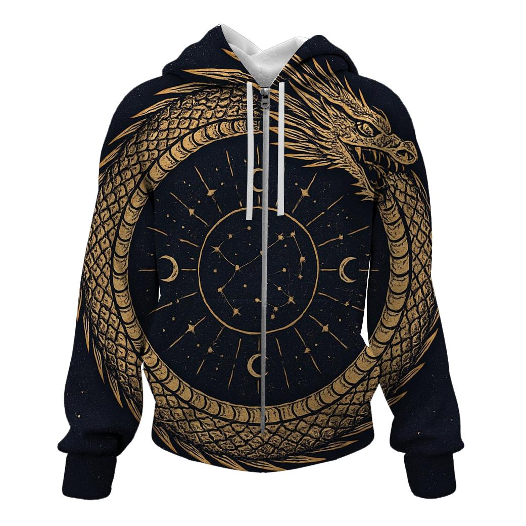Celestial Circuit Ouroboros custom hoodies