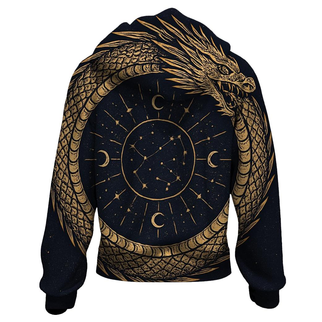 Celestial Circuit Ouroboros custom hoodies