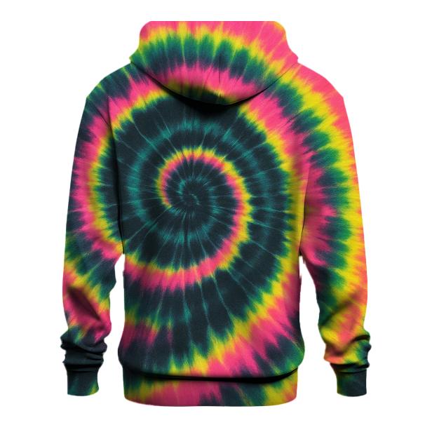Neon Overdye Spiral Galaxy graphic hoodies