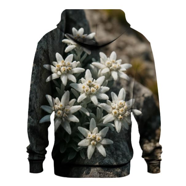 Alpine Edelweiss Among Lichen Covered Rocks zip-up hoodies