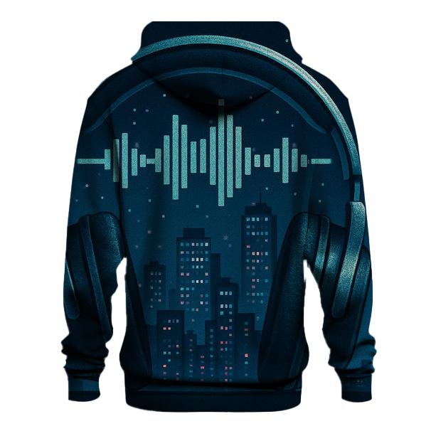 Pixelated Headphone City zip-up hoodies