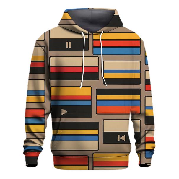 VHS Rewind Pattern lightweight hoodies