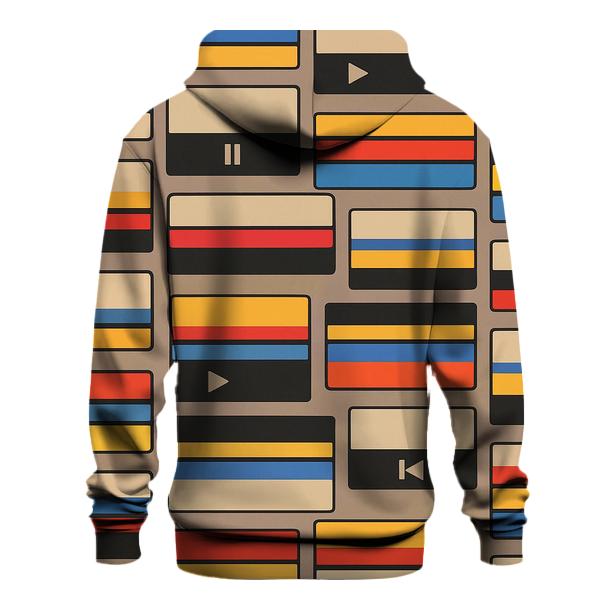 VHS Rewind Pattern lightweight hoodies