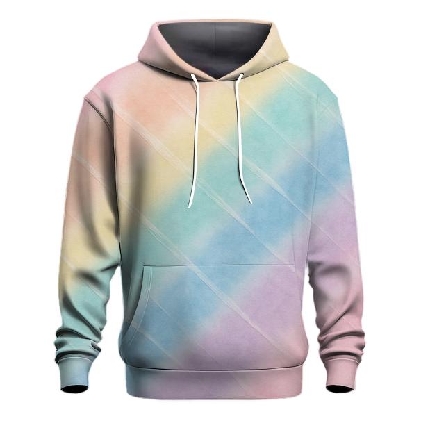 Pastel Diagonal Fold Rainbow pullover hoodies