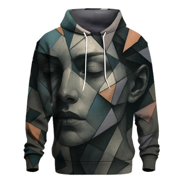 Fractured Mirror Portrait printed hoodies