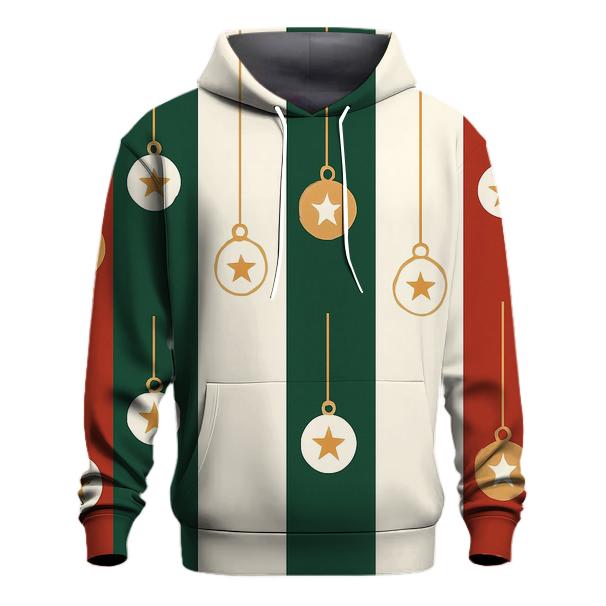 Twinkling Bauble Stripes designer hoodies