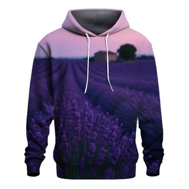 Lavender Field At Dusk With Passing Breeze custom hoodies