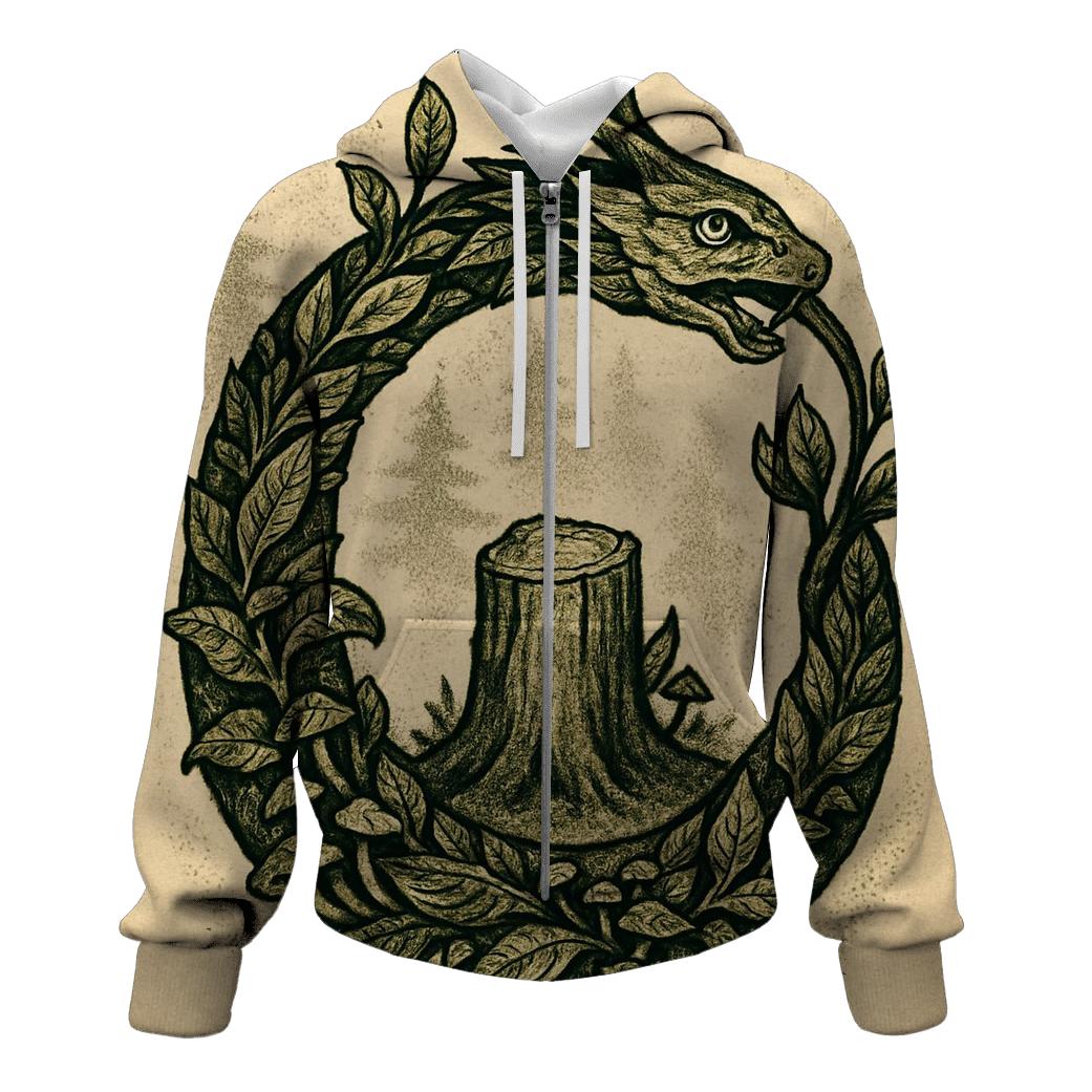 Forest Spirit Ouroboros designer hoodies
