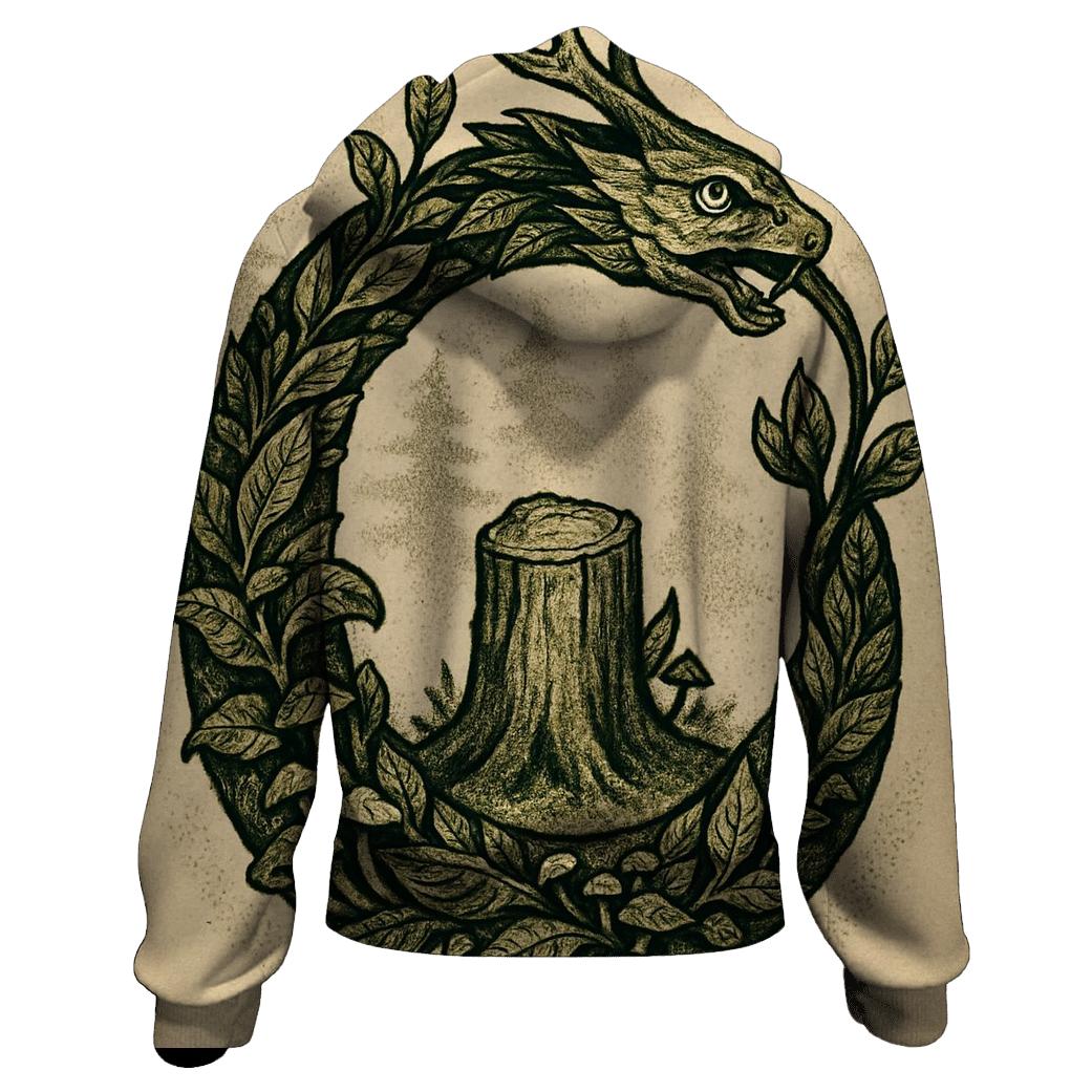 Forest Spirit Ouroboros designer hoodies
