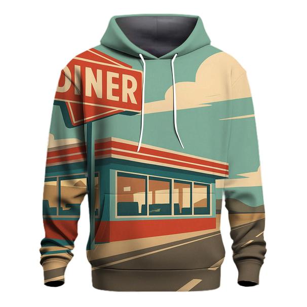 Retro Roadside Diner Break lightweight hoodies
