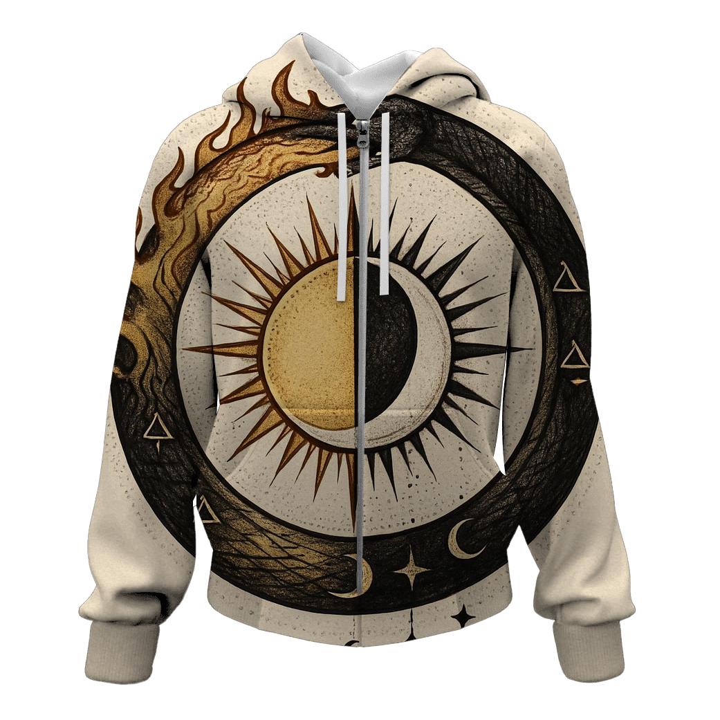Alchemical Sun Moon Ouroboros hoodies fashion