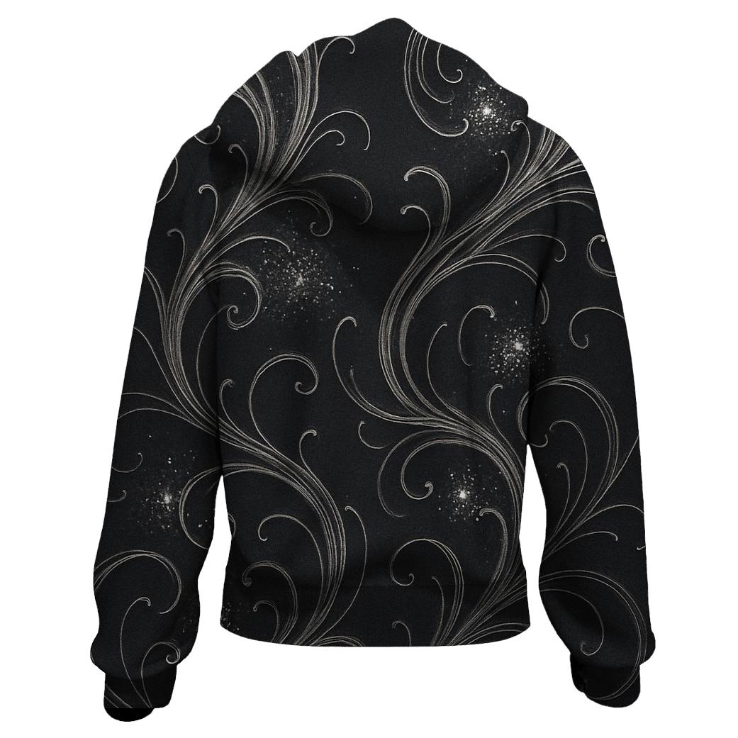 Silver Nebula Filigree zip-up hoodies