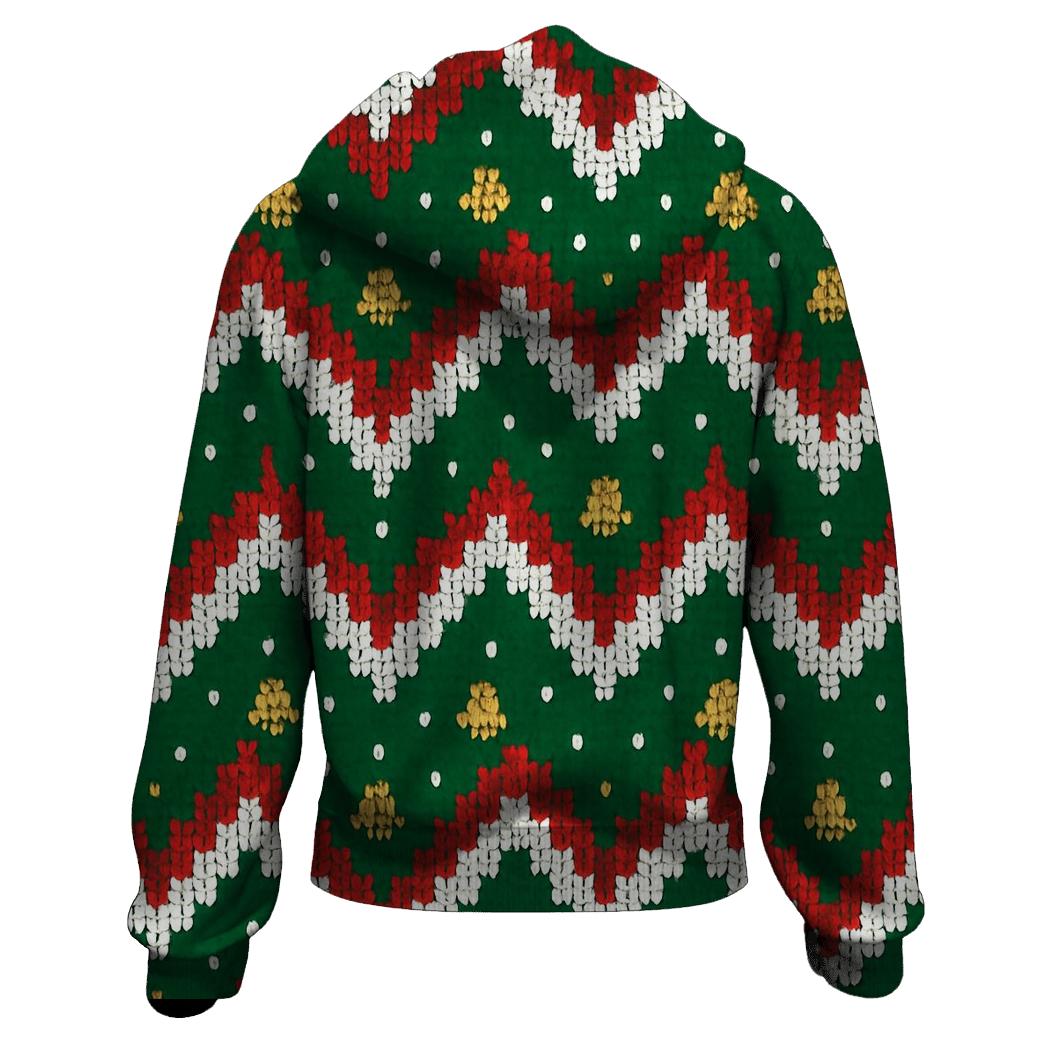 Candy Cane Pixel Zigzag Design heavyweight hoodies