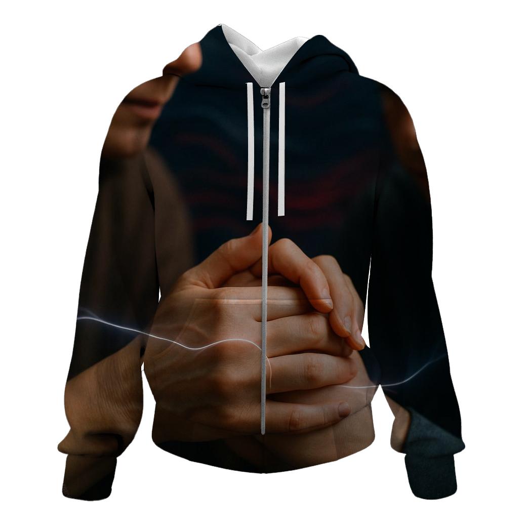 Her Quiet Courage Between Heartbeats printed hoodies