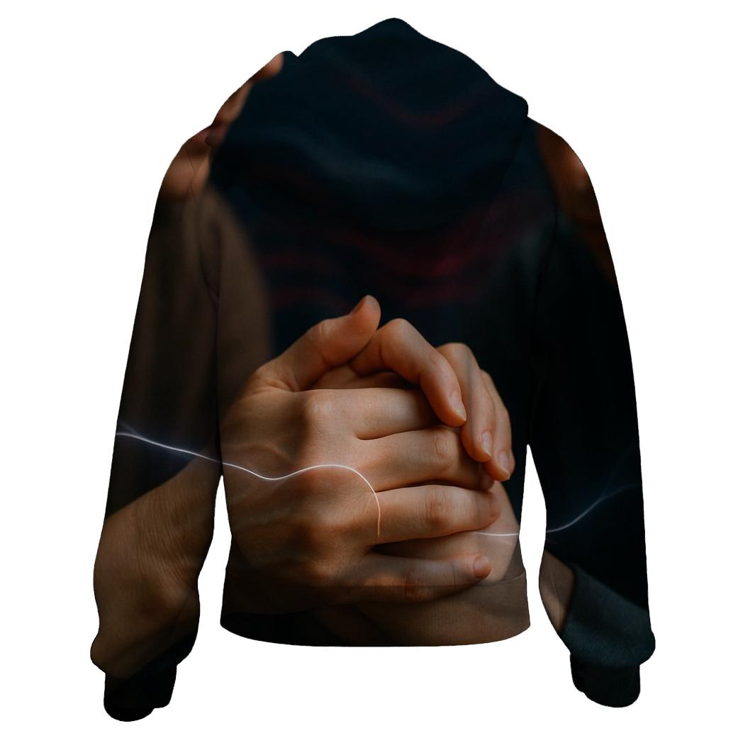 Her Quiet Courage Between Heartbeats printed hoodies