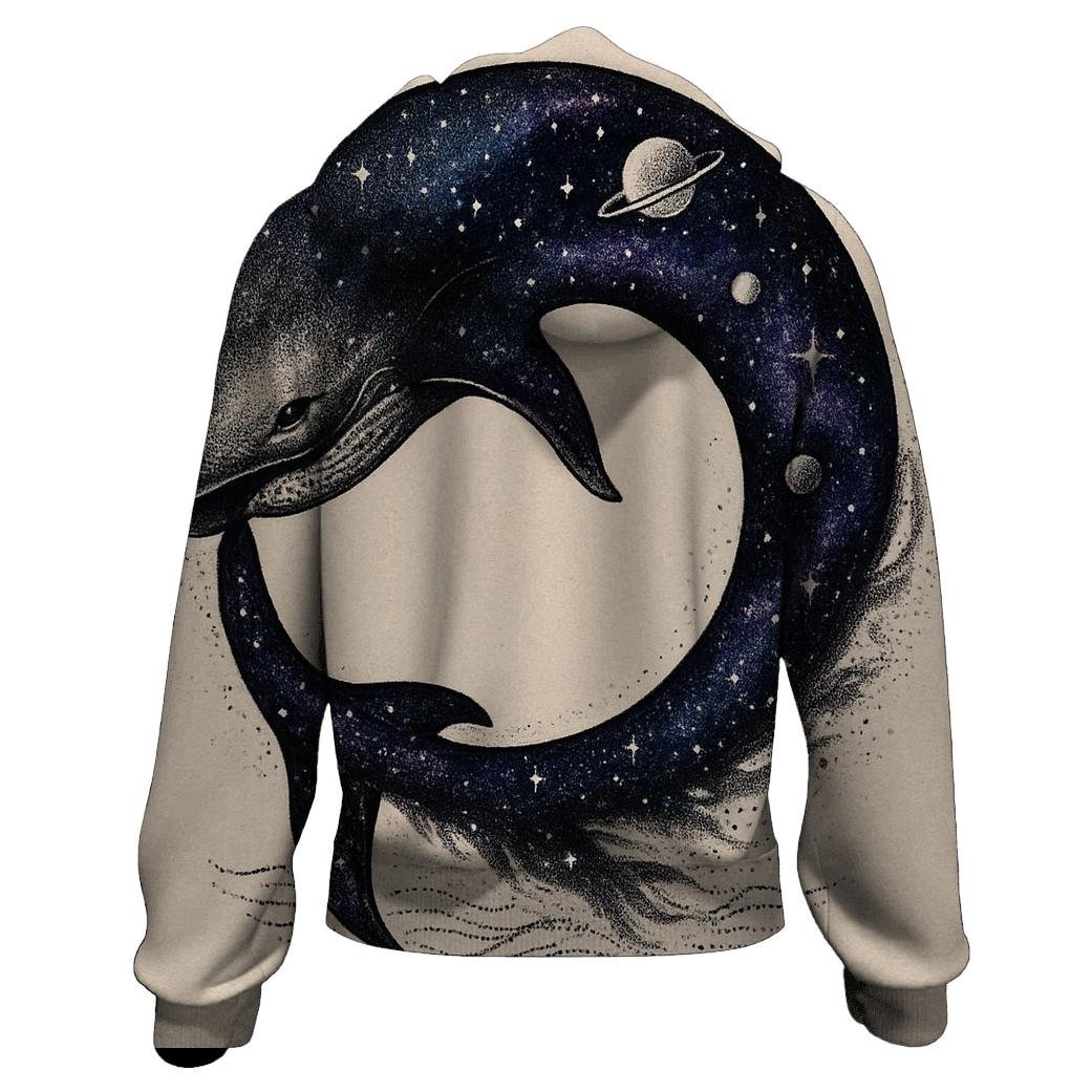 Cosmic Whale Ouroboros lightweight hoodies