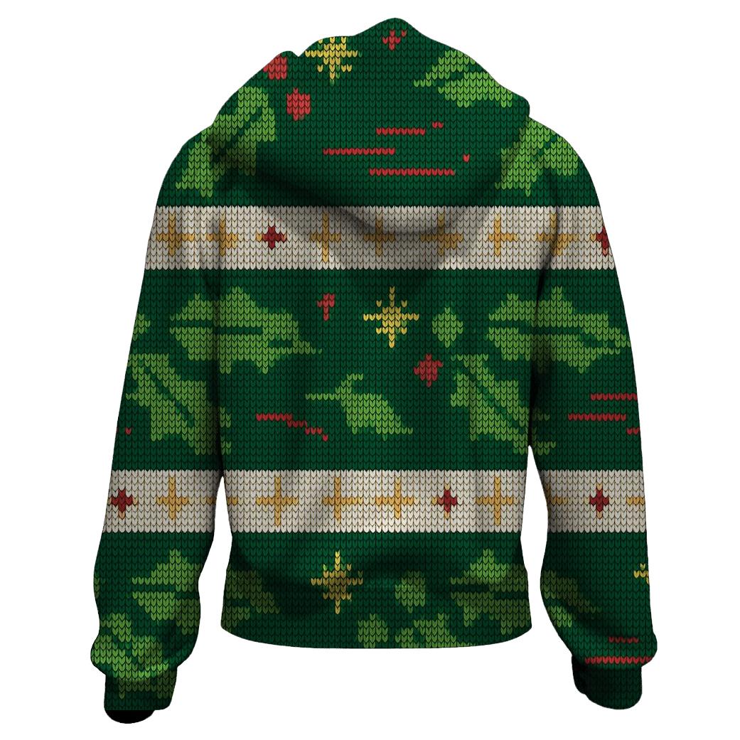 Holly Comet Burst Bands Design zip-up hoodies