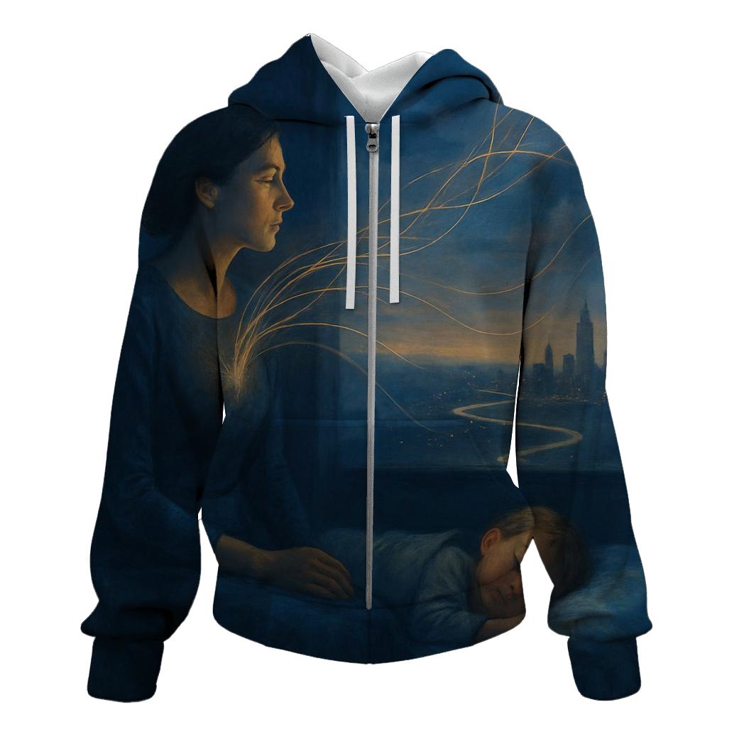 Threads Of Her Dream Woven Into Tomorrow embroidered hoodies