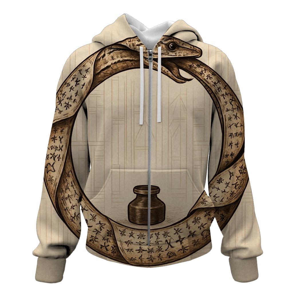 Library Of Endless Pages Ouroboros heavyweight hoodies
