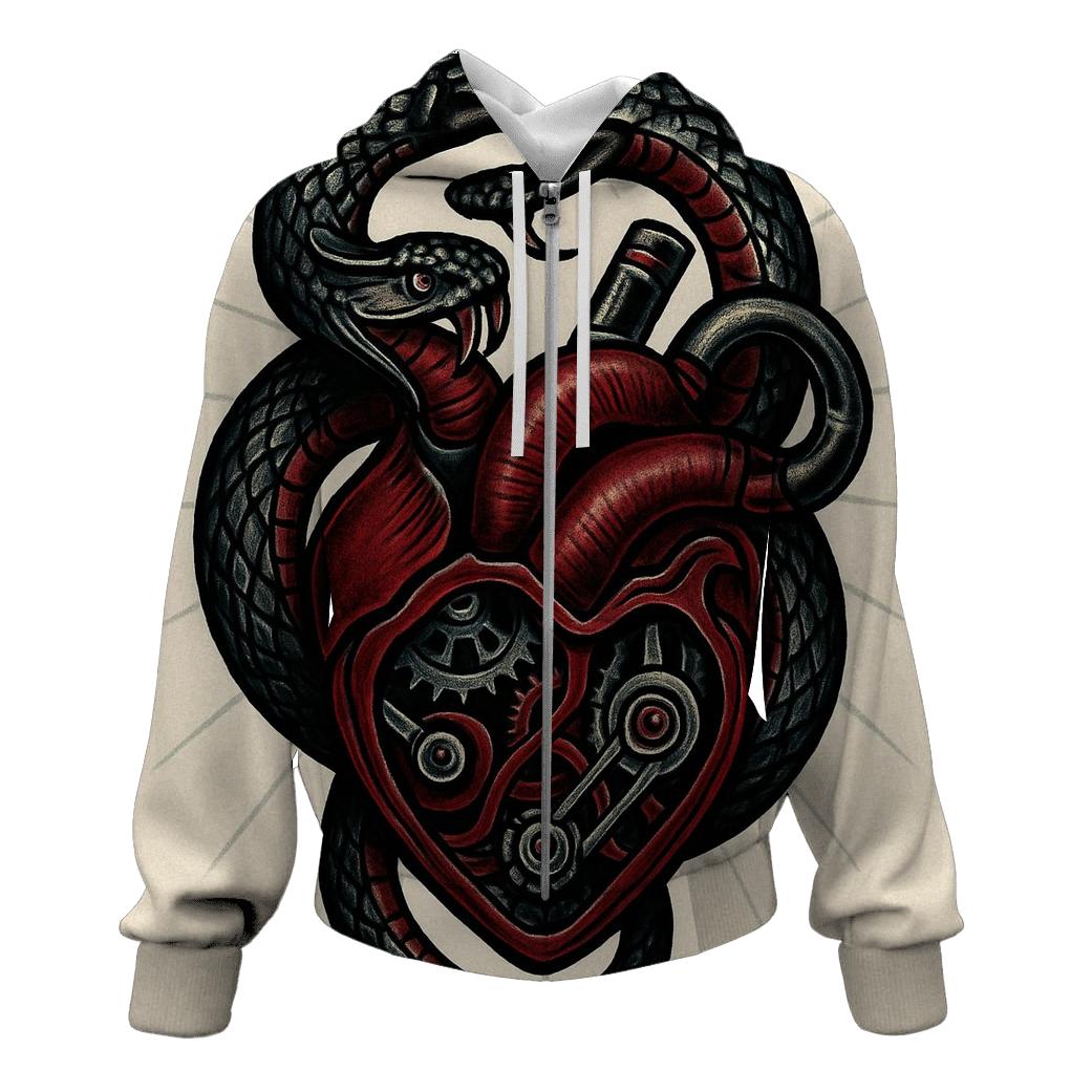 Mechanical Heart Ouroboros hoodies fashion